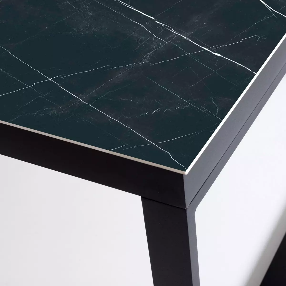 Mesa de jardín 10 personas Aluminio/Cerámica Kore (240 x 120 cm) - Negro/Negro jaspeado 3