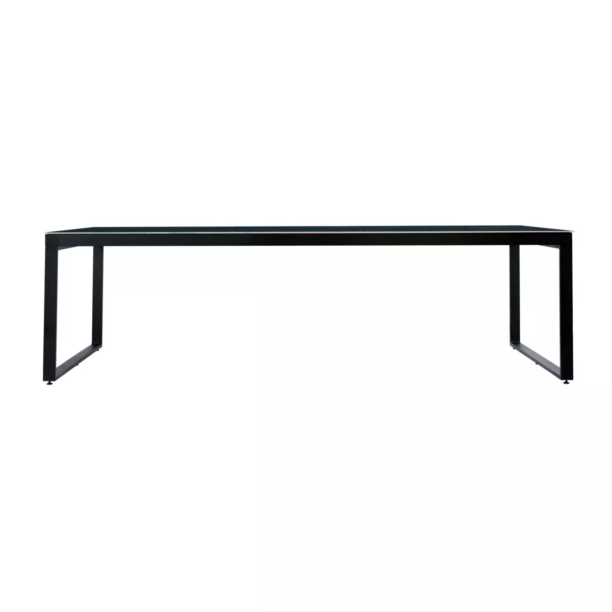 Mesa de jardín 10 personas Aluminio/Cerámica Kore (240 x 120 cm) - Negro/Negro jaspeado 6