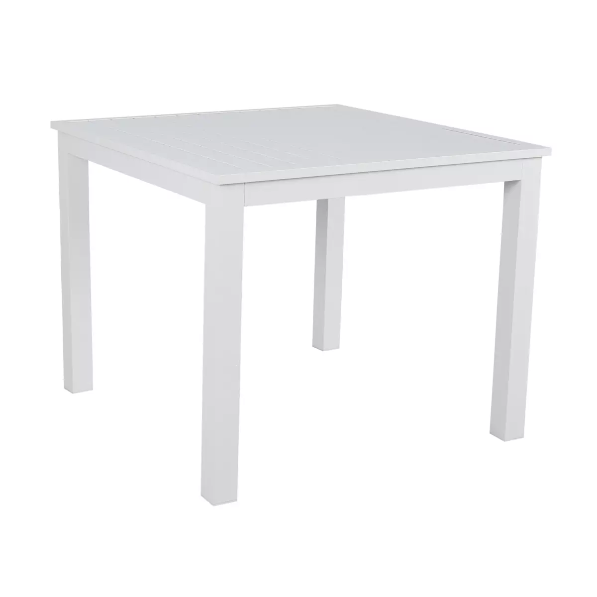 Mesa de jardín cuadrada Aluminio Murano (4 pers.) - Blanco 4