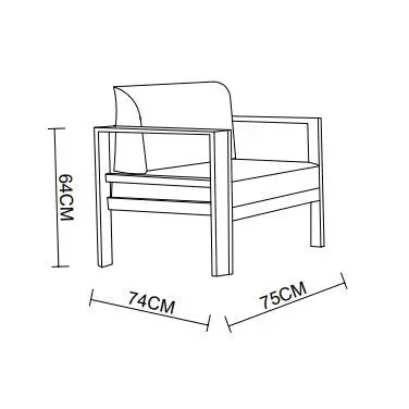 Poltrona da giardino Ostara - Bianco 4