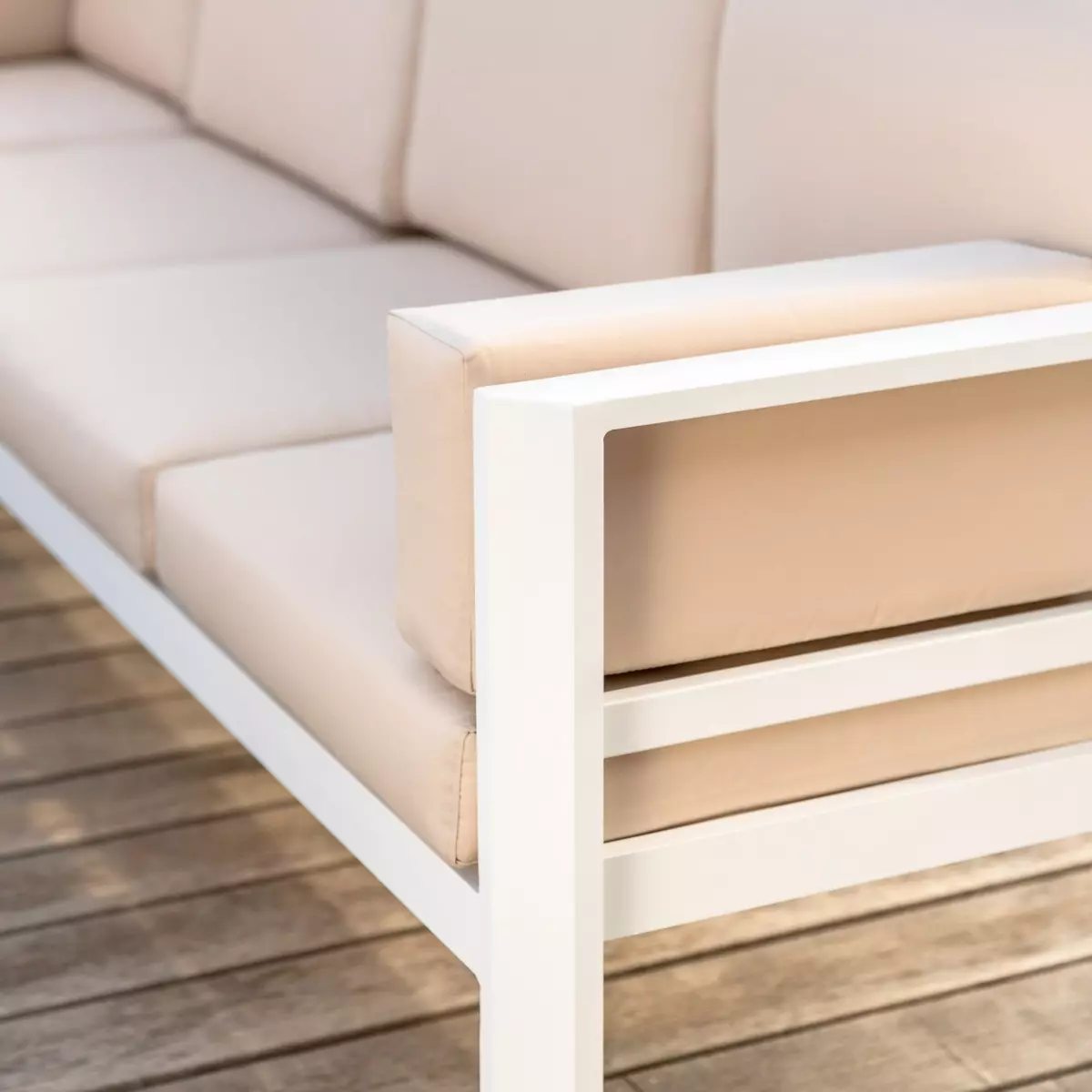 Salon de jardin d'angle Ostara Blanc - 6  places 3