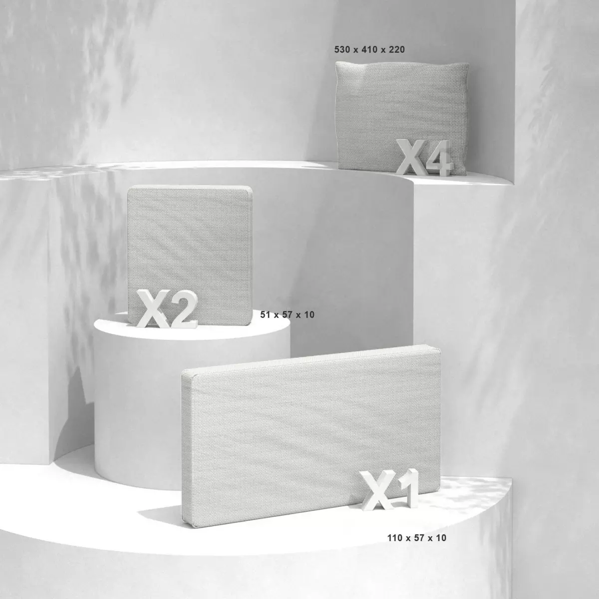 Housses de coussin de remplacement pour salon de jardin Calvi 4 places - Beige 1