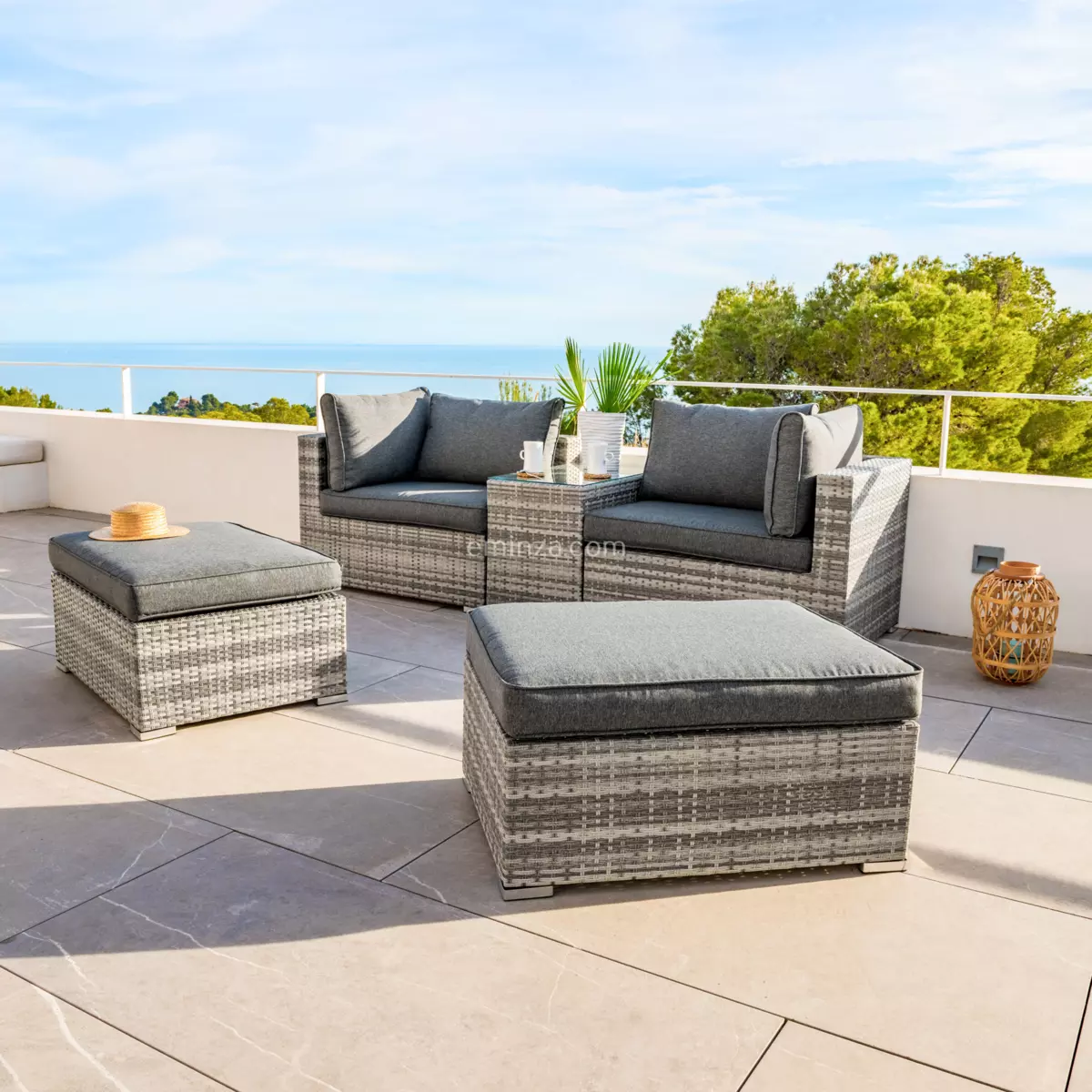 Salon de jardin Mallorca Gris - 4 places 1