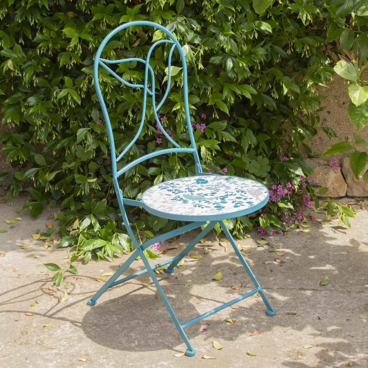 Sedia bistrò mosaico Minca Blu 1