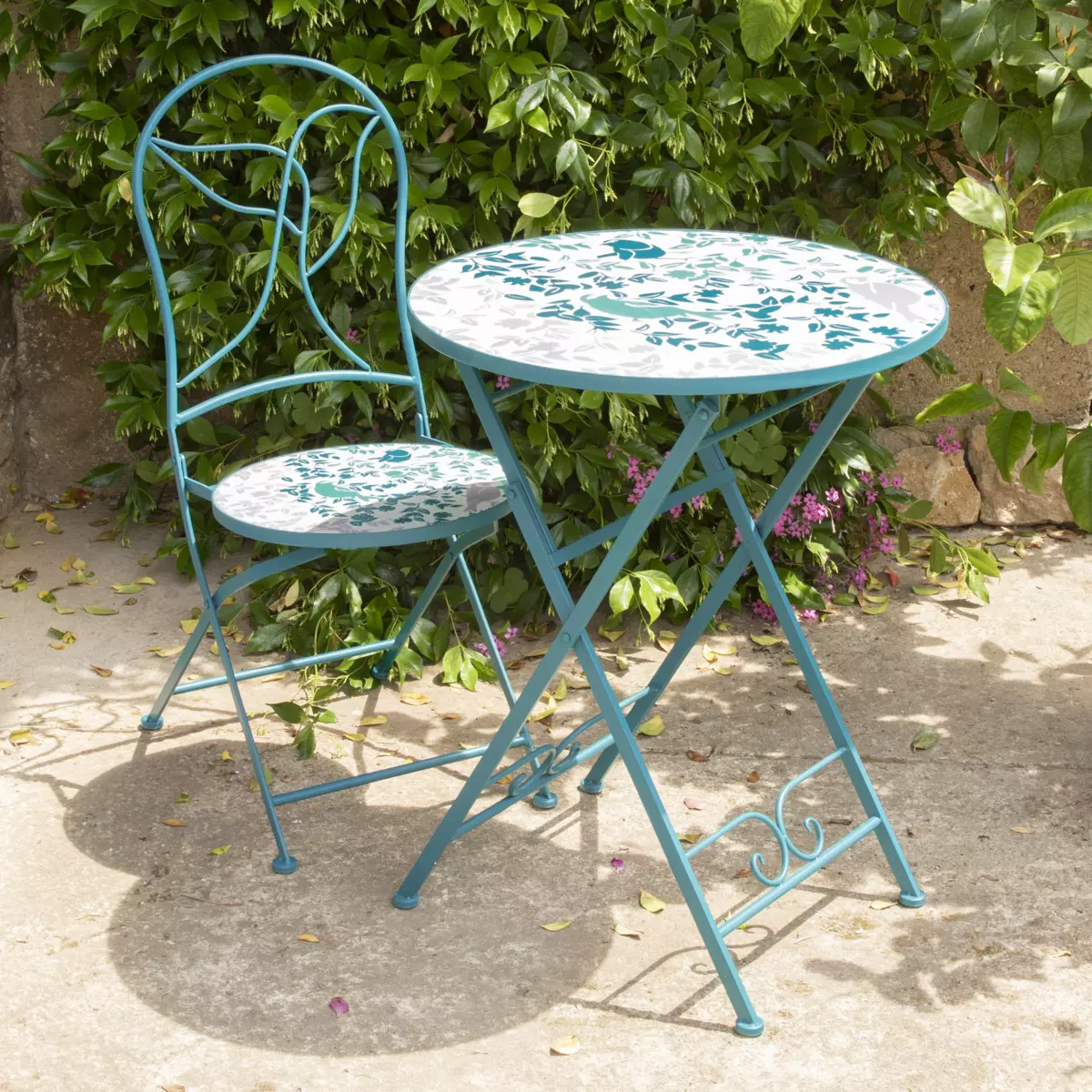 Sedia bistrò mosaico Minca Blu 2