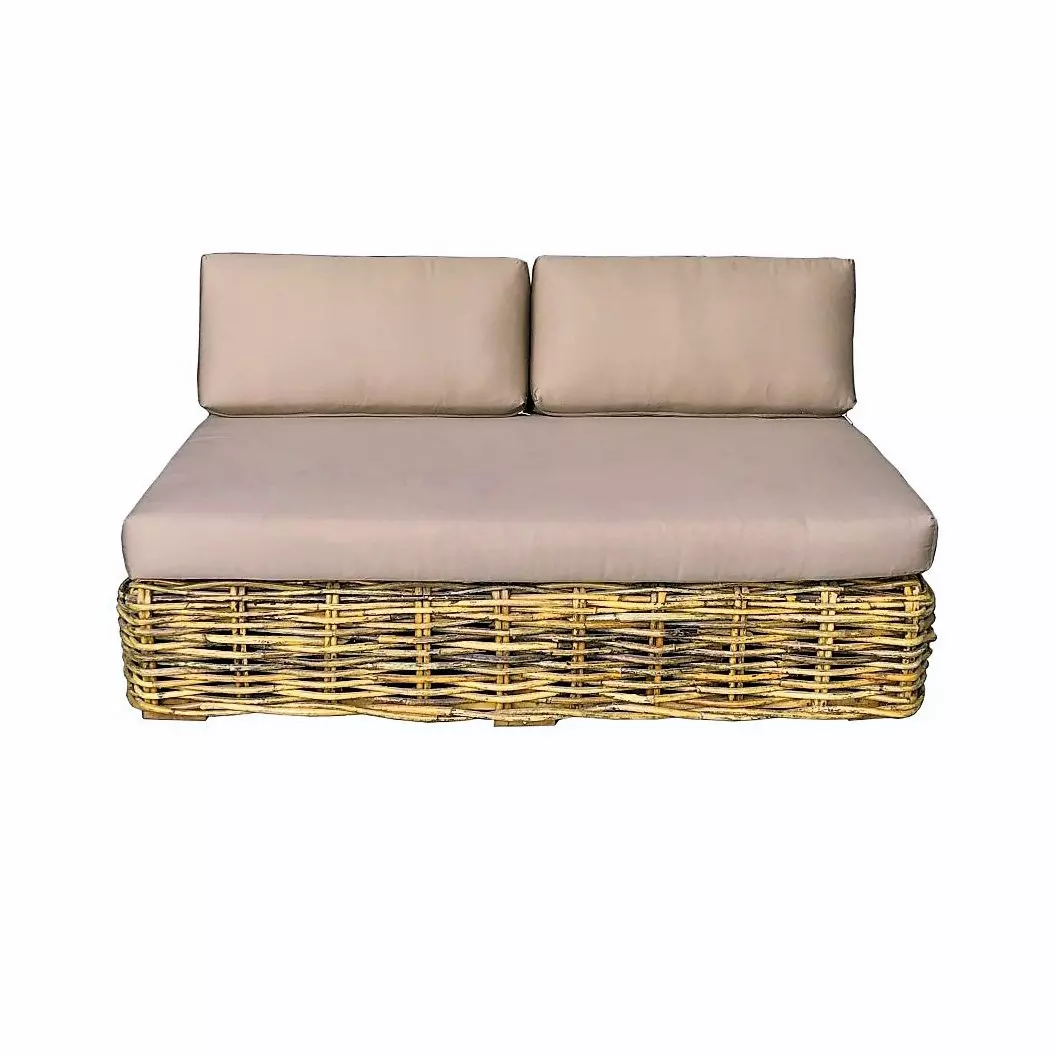 Canapé de jardin 3 places Surabaya - Naturel 5