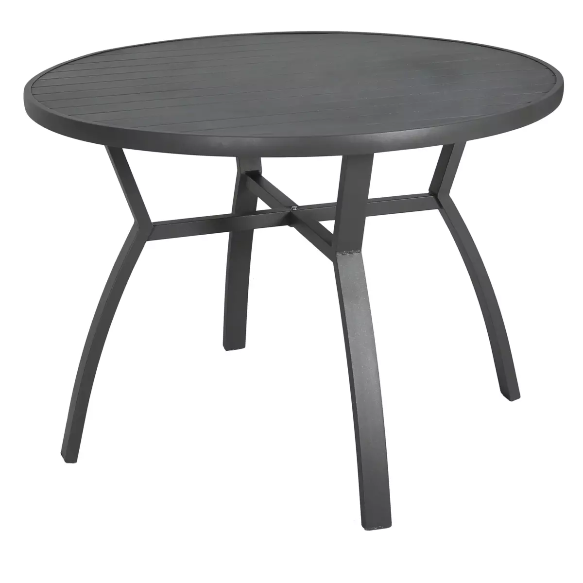 Table de jardin 5 places Aluminium Murano (D105 cm) - Gris anthracite 3