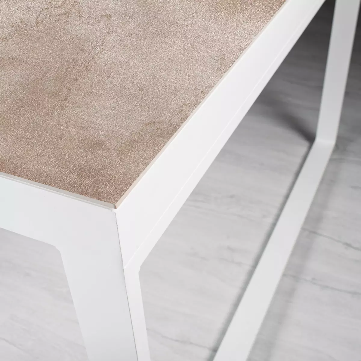 Table de jardin 10 places Aluminium/Céramique Kore (240 x 120 cm) - Blanc 3