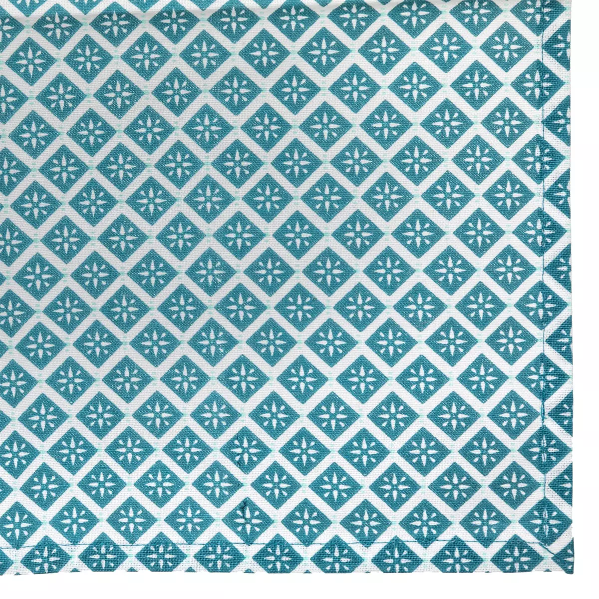 Lot de 4 serviettes coton Tika Bleu canard 4