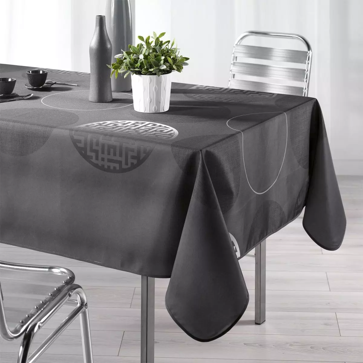 Nappe rectangulaire (L240 cm) Kosmo Anthracite 1