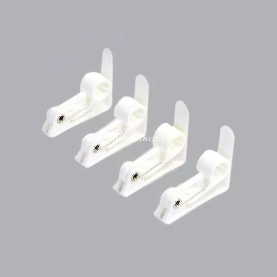 4er Set Tischdeckenklammern Weiß 1