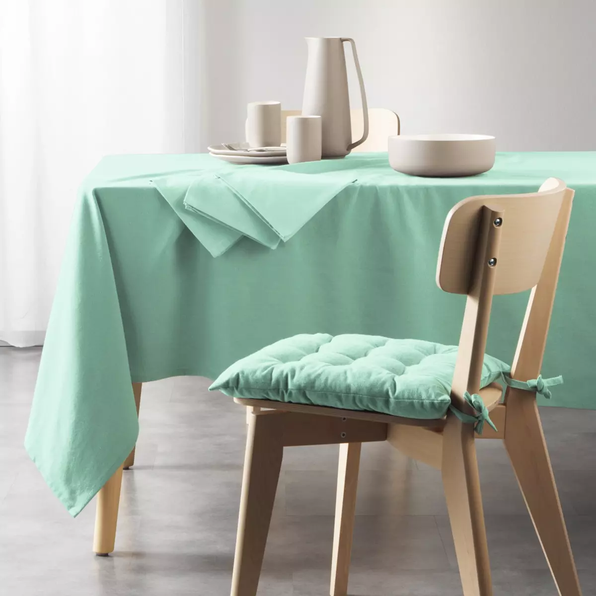 Set di 3 tovaglioli cotone riciclato (40 cm) Mistral Verde menta 2