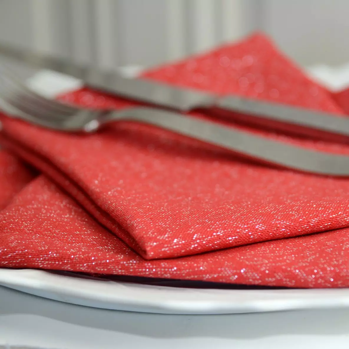 Lot de 3 serviettes Etincelle Rouges 1