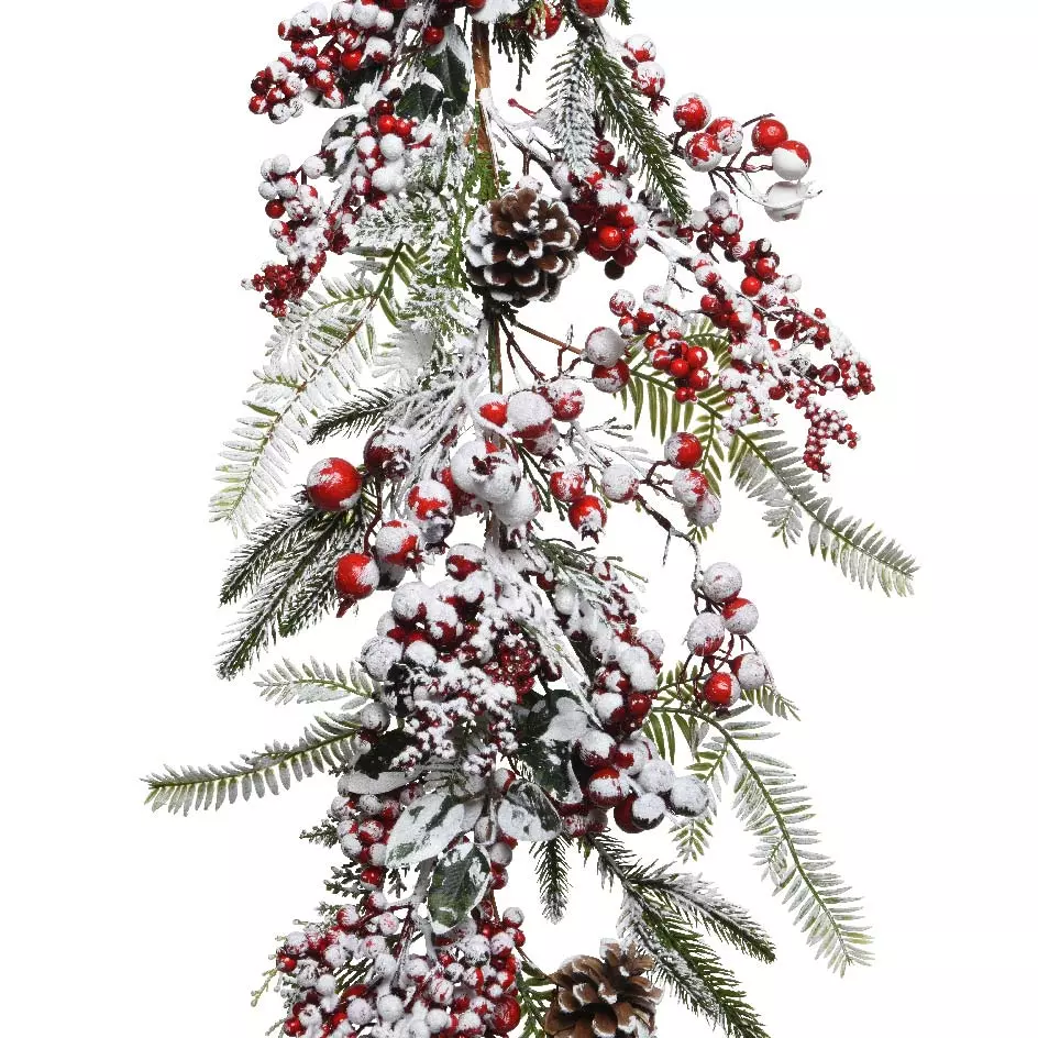 Geschmückte Girlande Beeren Rot 1