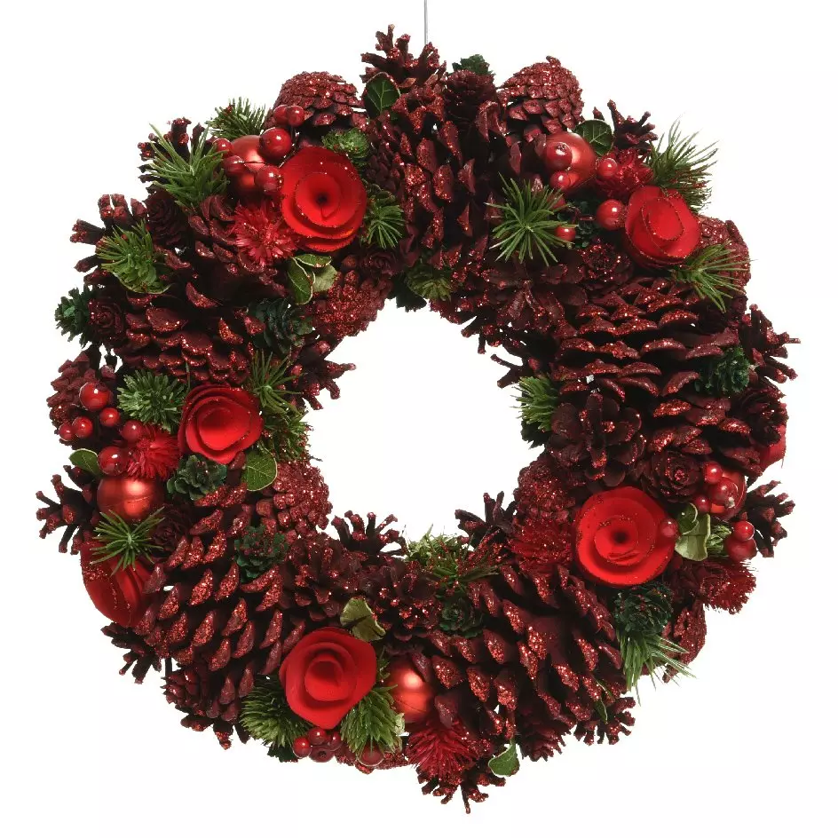 Couronne de Noël décorée Fallopia 1