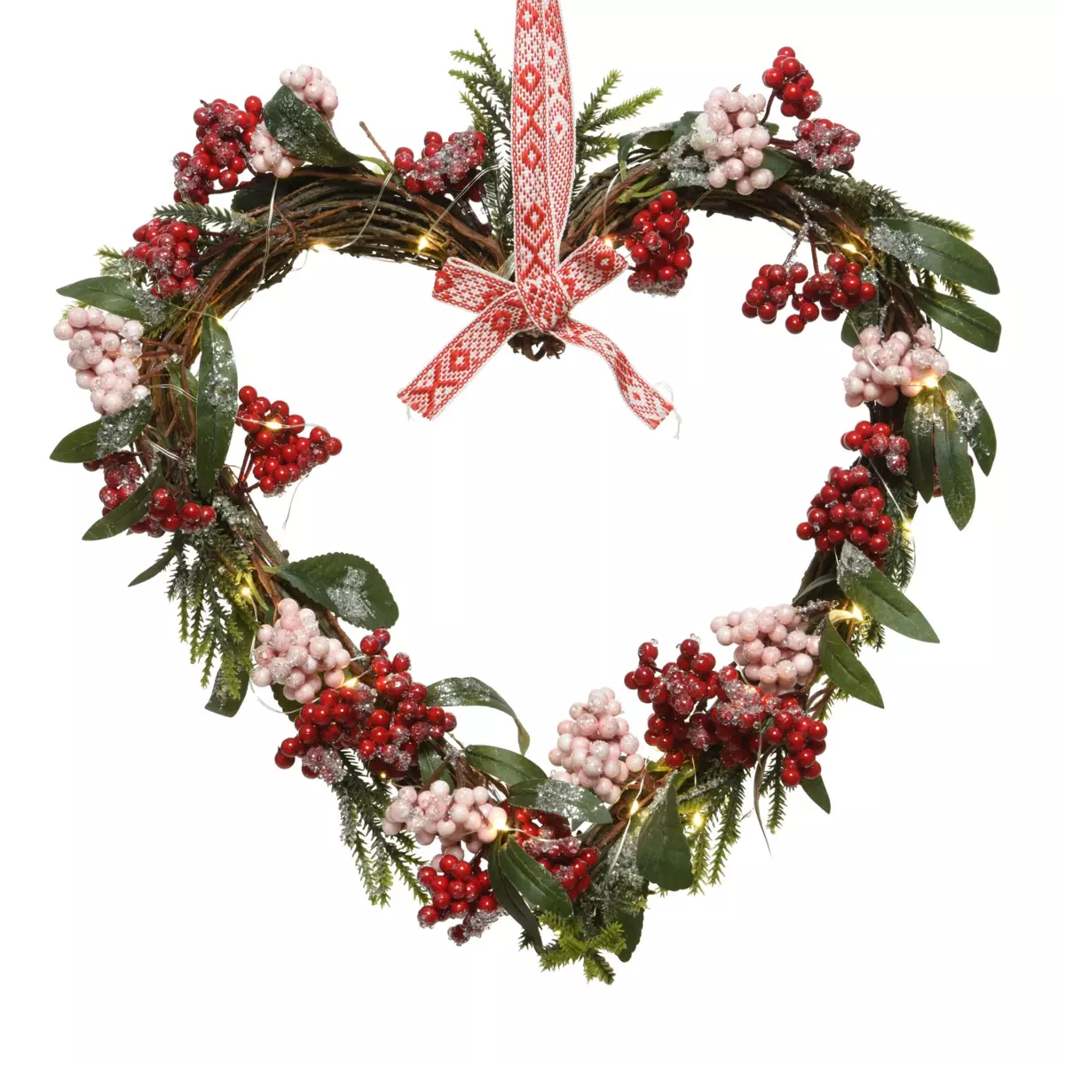 Corona di Natale luminosa Soline Bianco caldo 2