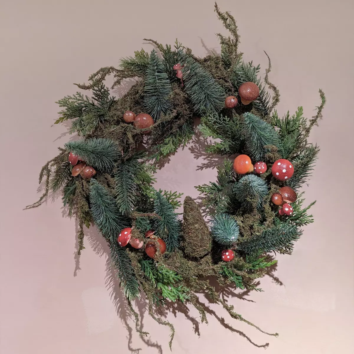 Couronne de Noël Champignons D40 cm 1