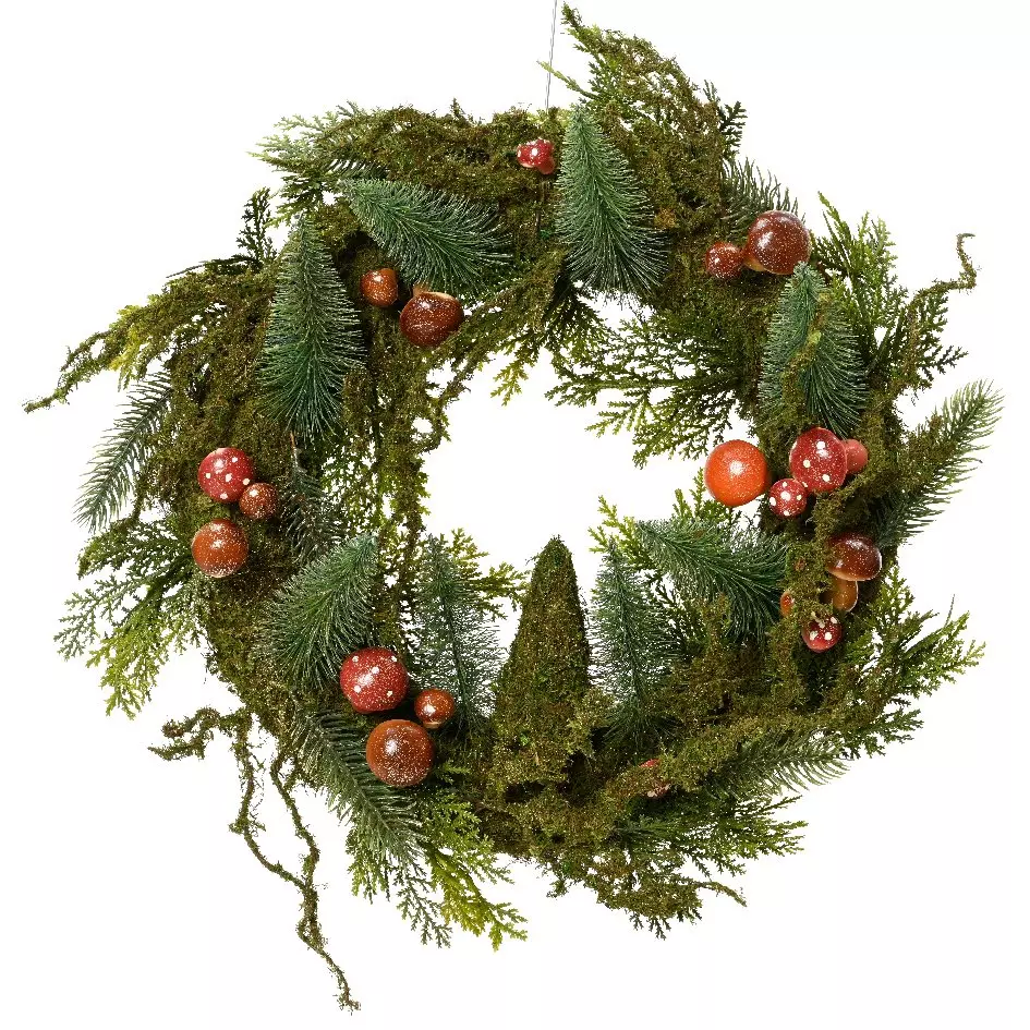 Couronne de Noël Champignons D40 cm 4