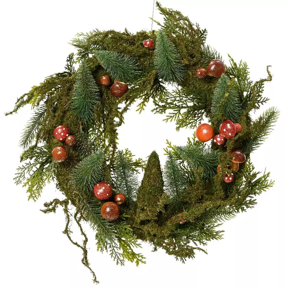 Couronne de Noël Champignons D60 cm 1