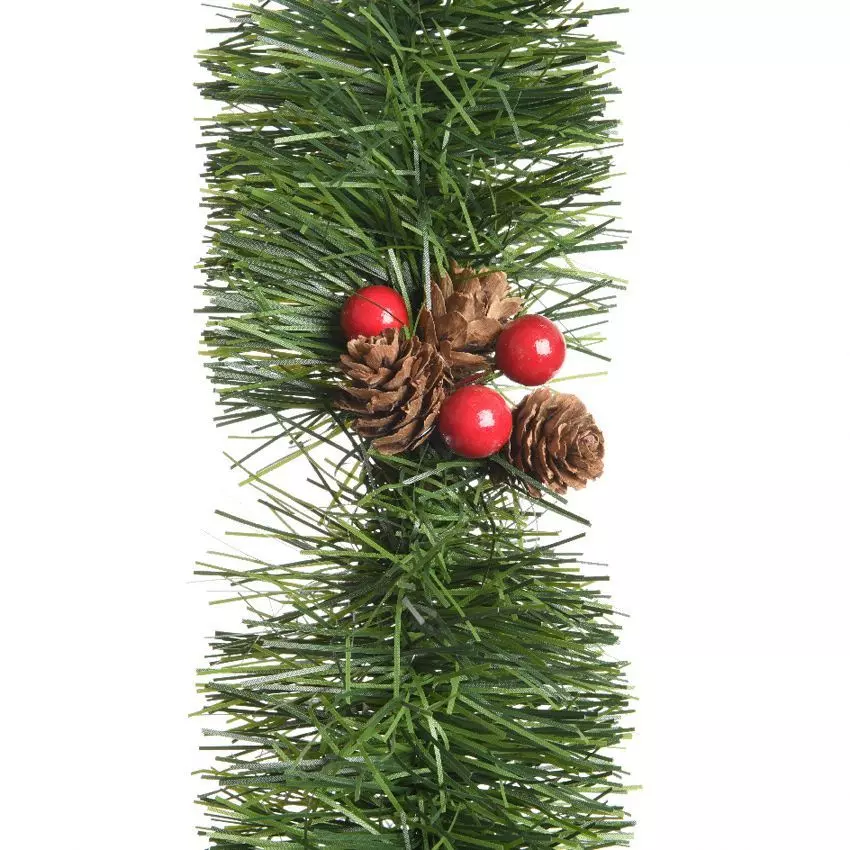 Guirlande décorée de baies Vert 1