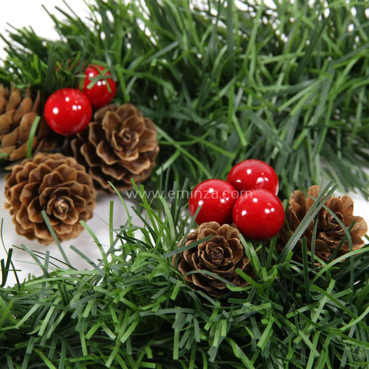 Guirlande décorée de baies Vert 2