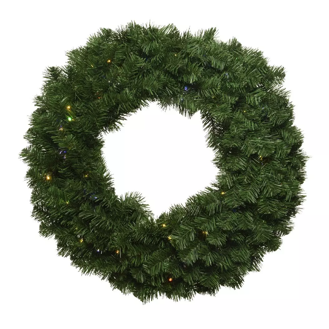 Kranz mit Lichtern Royal blinkend D60 cm Grün Mehrfarbig 2