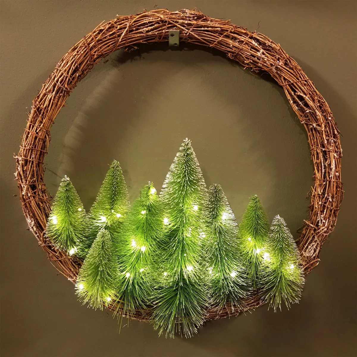 Corona di Natale luminosa Mini arbustes Bianco caldo 4