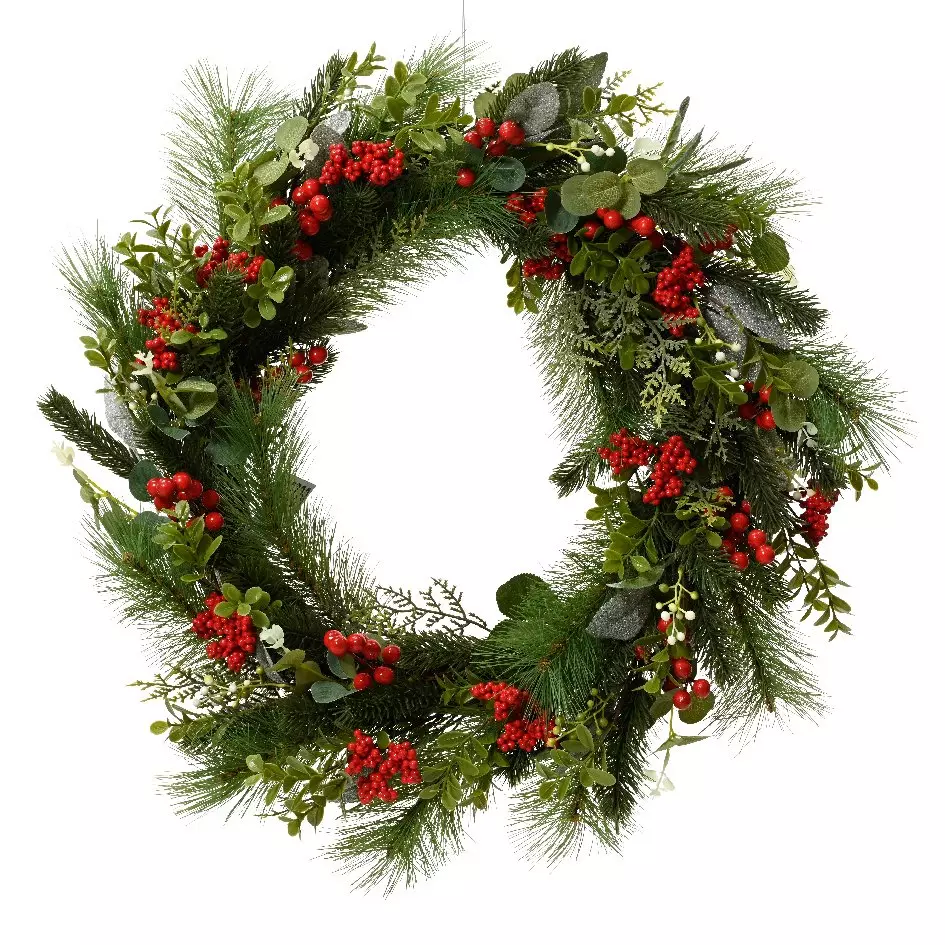 Corona di Natale Eucalyptus D40 cm 1