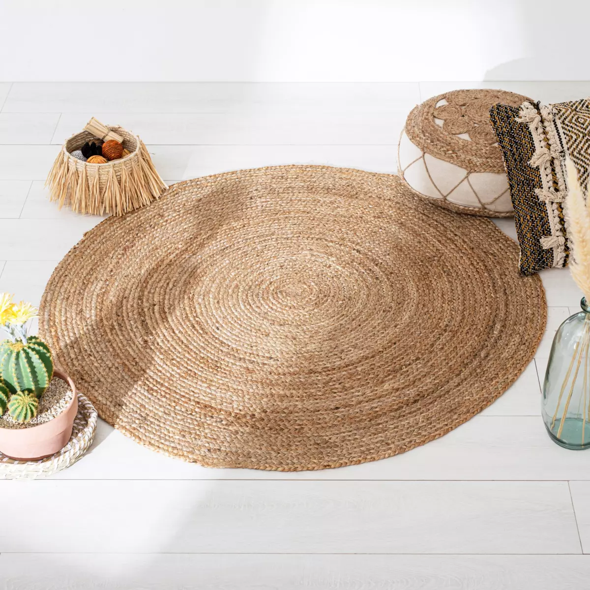 Tapis jute (120 cm) Gio Beige 1