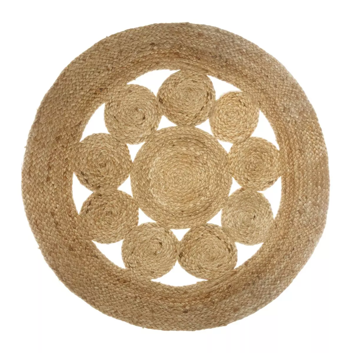 Tapis jute (D80 cm) Giusti Beige naturel 3