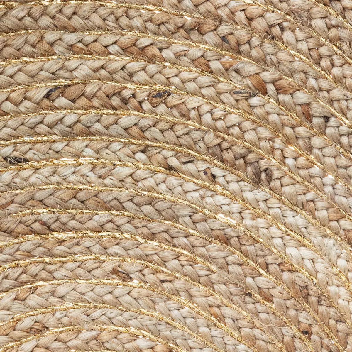 Juteteppich (D80 cm) Lurex Cosy Beige 5