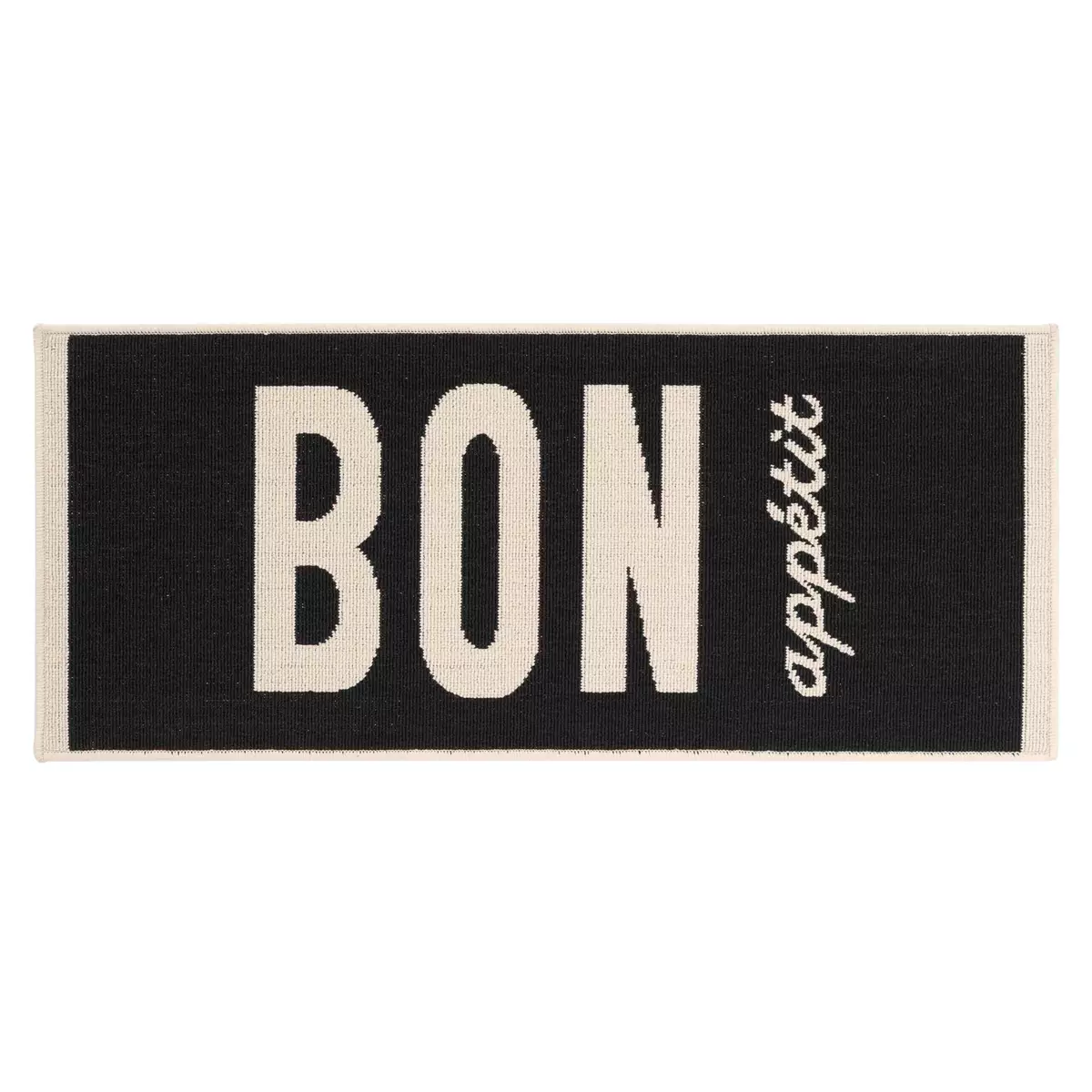 Tapis de cuisine (120 cm) Appetito Noir