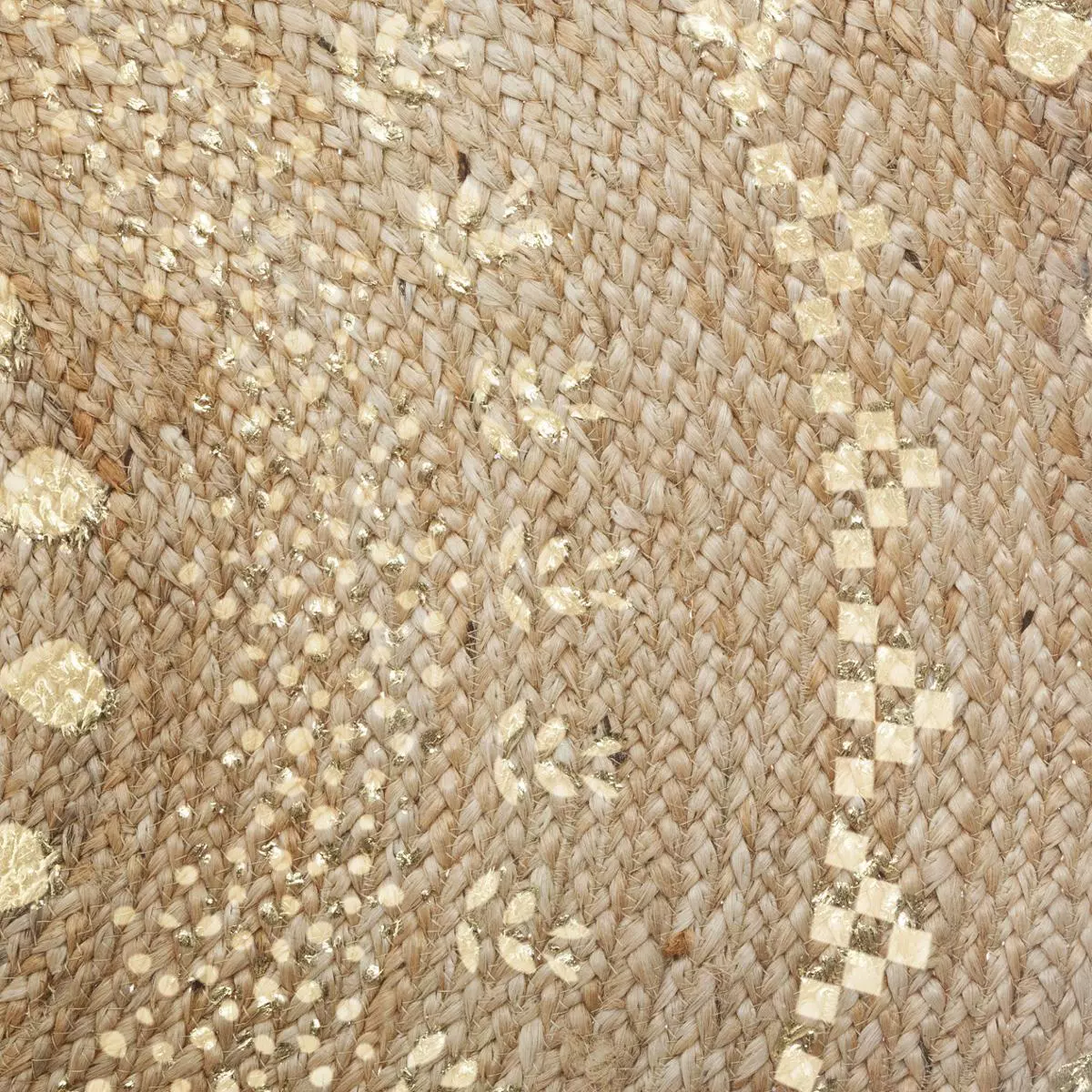 Juteteppich (D115 cm) Gold Shine Gold 3