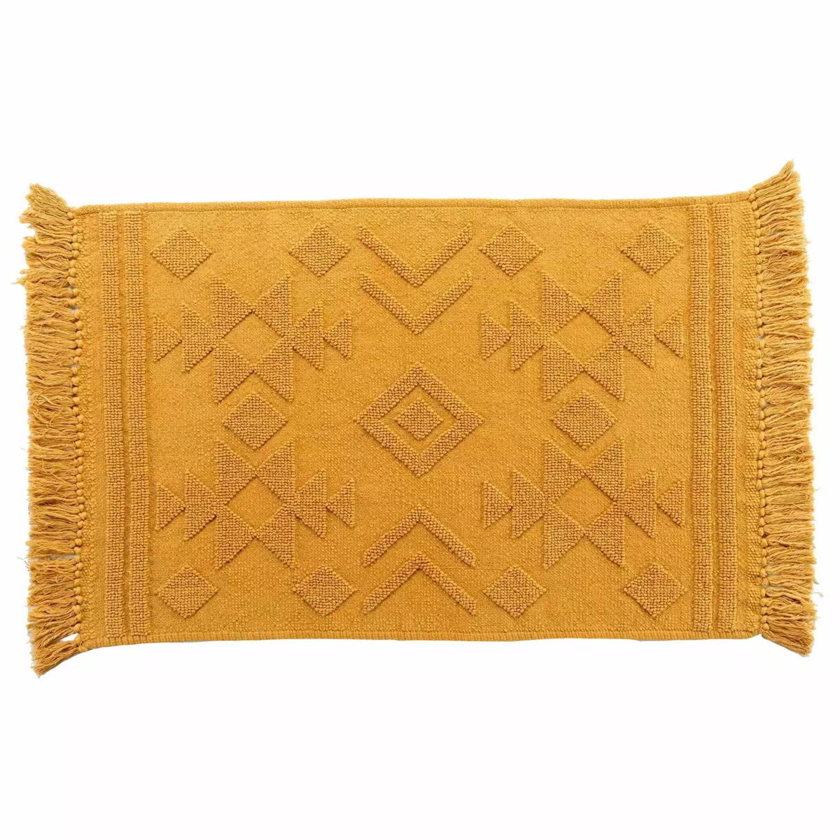 Tapis coton (90 cm) Cilaos Jaune safran 4