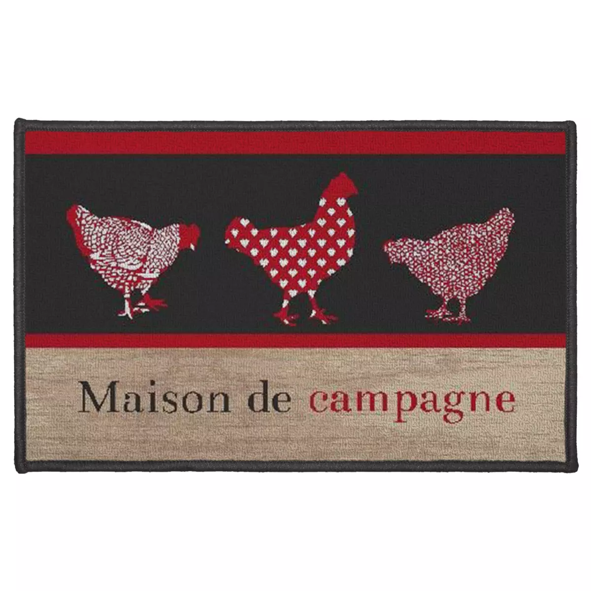 Tapis multi-usage (80 cm) Maison de campagne Rouge 1
