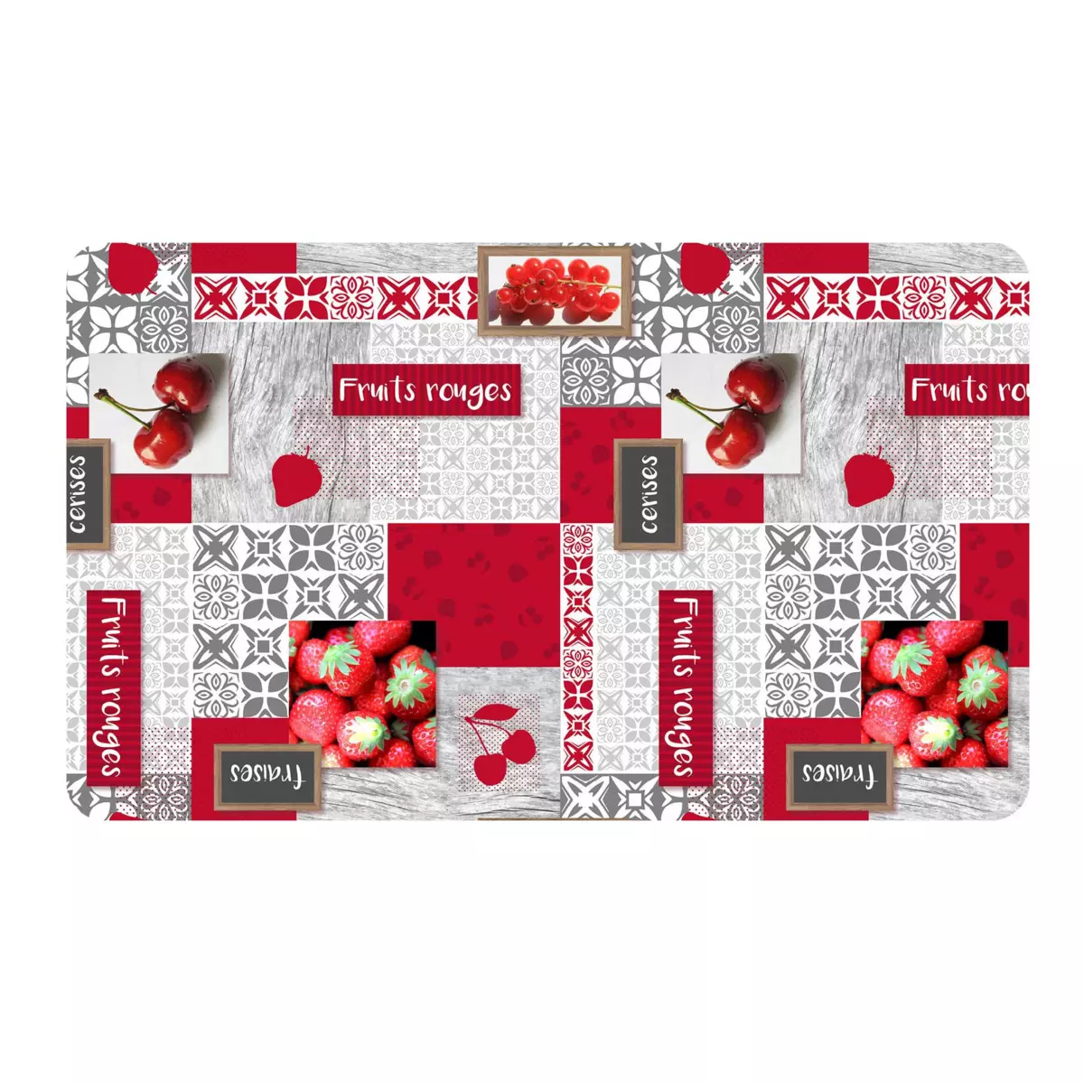 Tapis de cuisine (75 cm) Fraisia Rouge 1