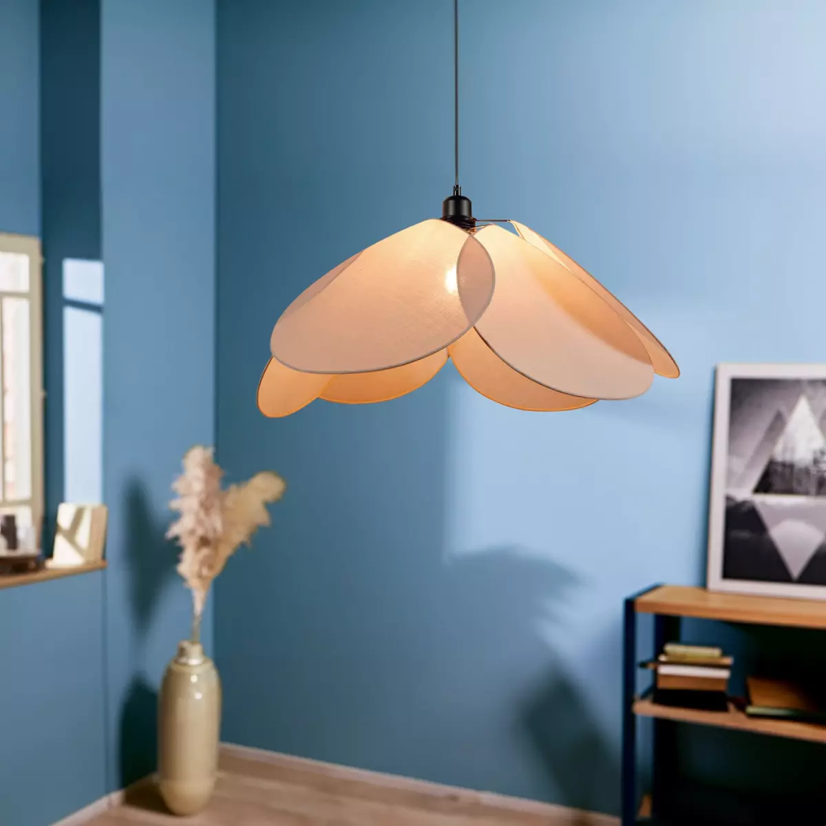 Hanglamp Pétale licht taupe 1