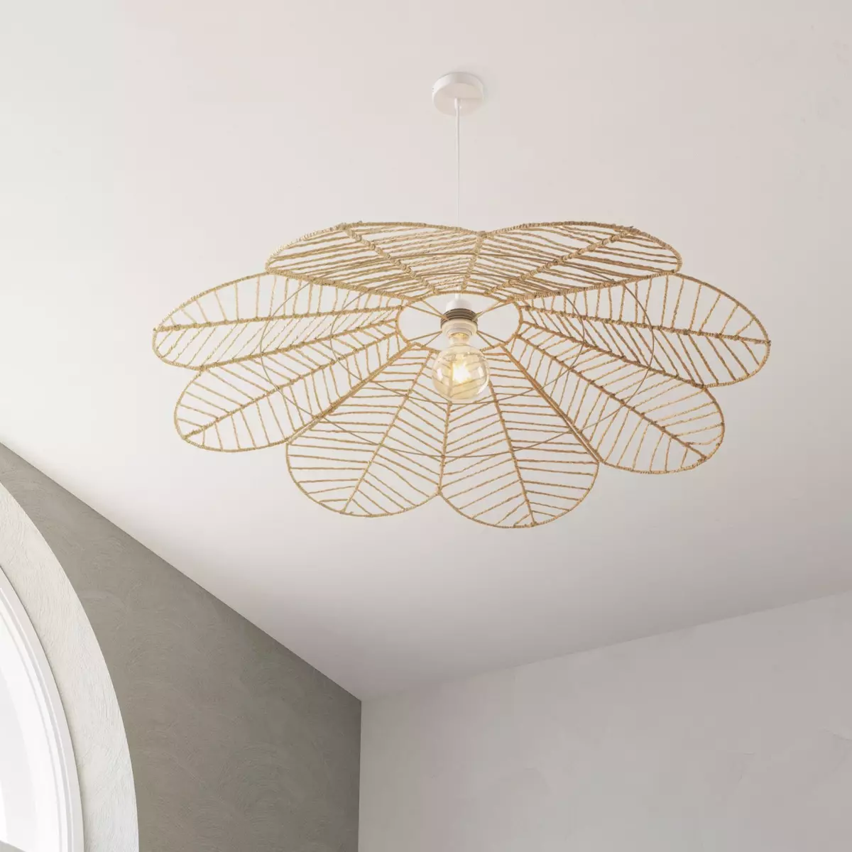 Suspension corde Folk Beige 1