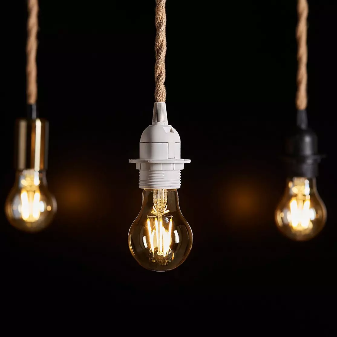 Hangende hennep lamp (H90 cm) Witte Koord