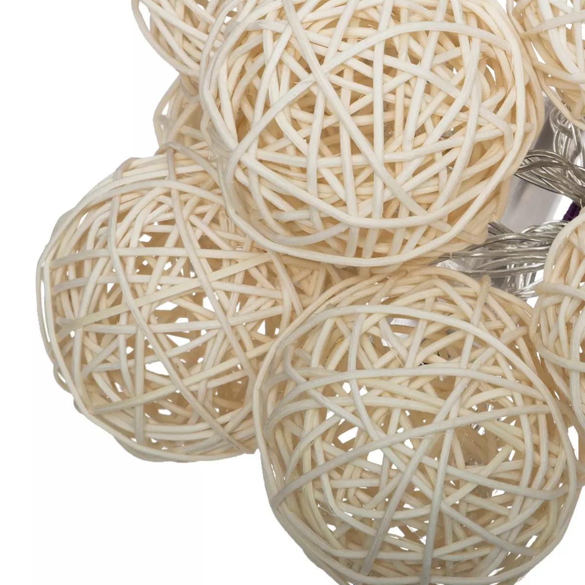 Lichterkette Rotin Beige 2