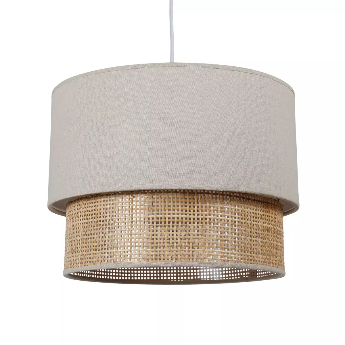 Suspension 2 abats-jour Gigogne Beige 1