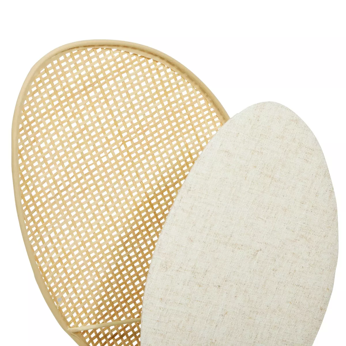 Tischlampe aus Rattan Klein Almeria Beige