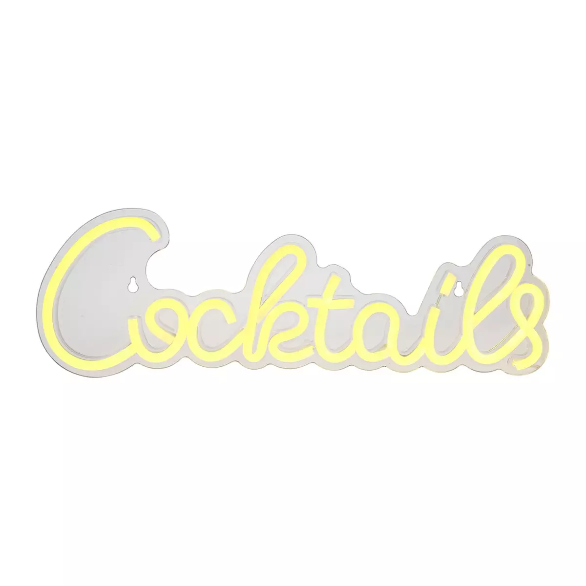 Neon lichtreclame (H14 cm) Cocktails Geel