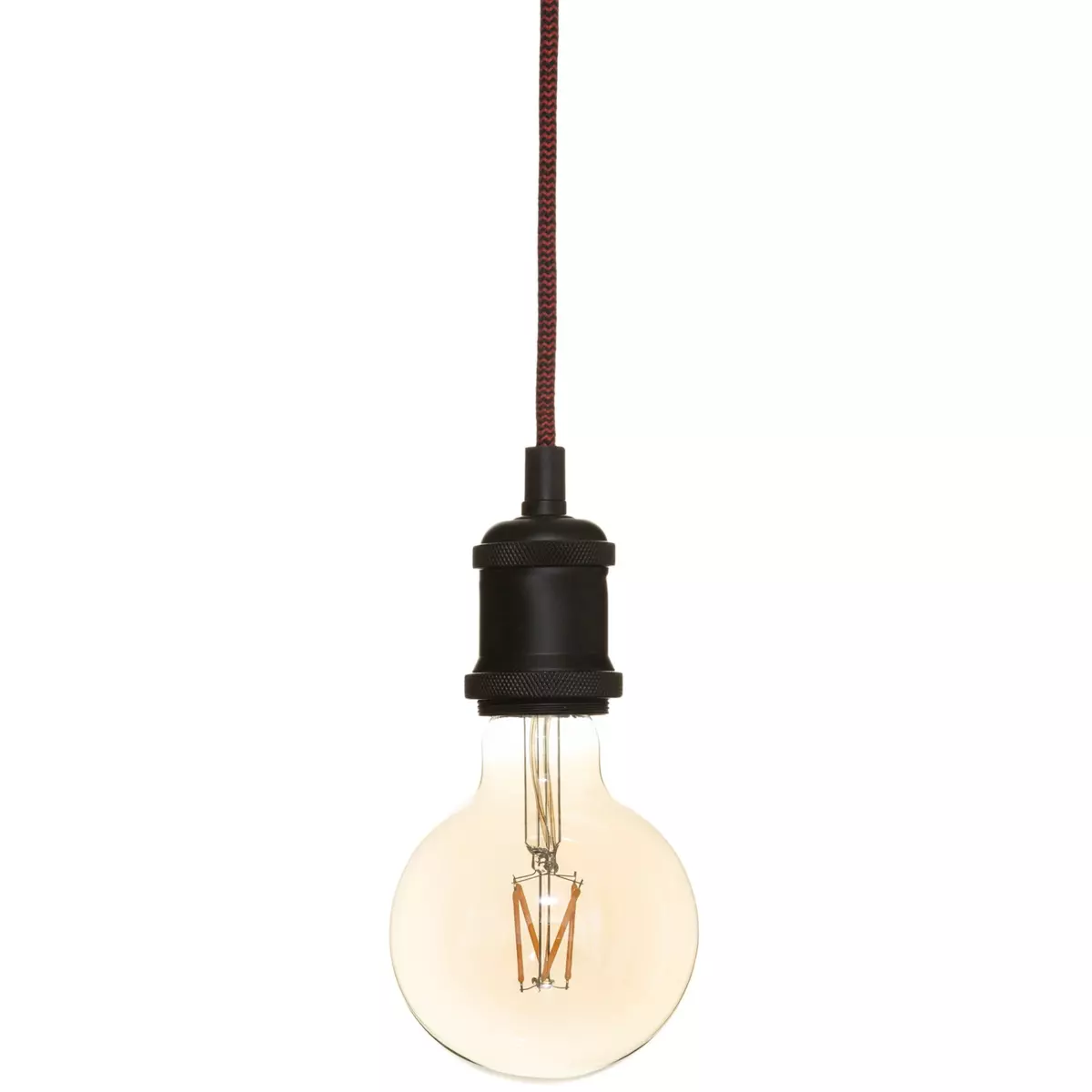 Suspension Métal Noir et Rouge 1