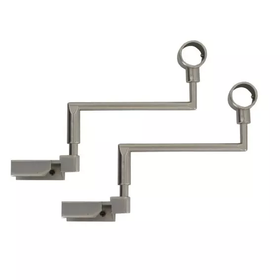 Lote de 2 soportes Fix'vit (L180 / D20 mm) Plateado 1
