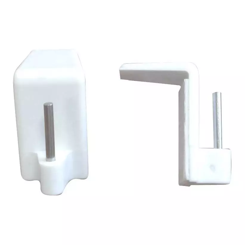 Lot de 4 supports adhésifs spécial PVC Blanc 1
