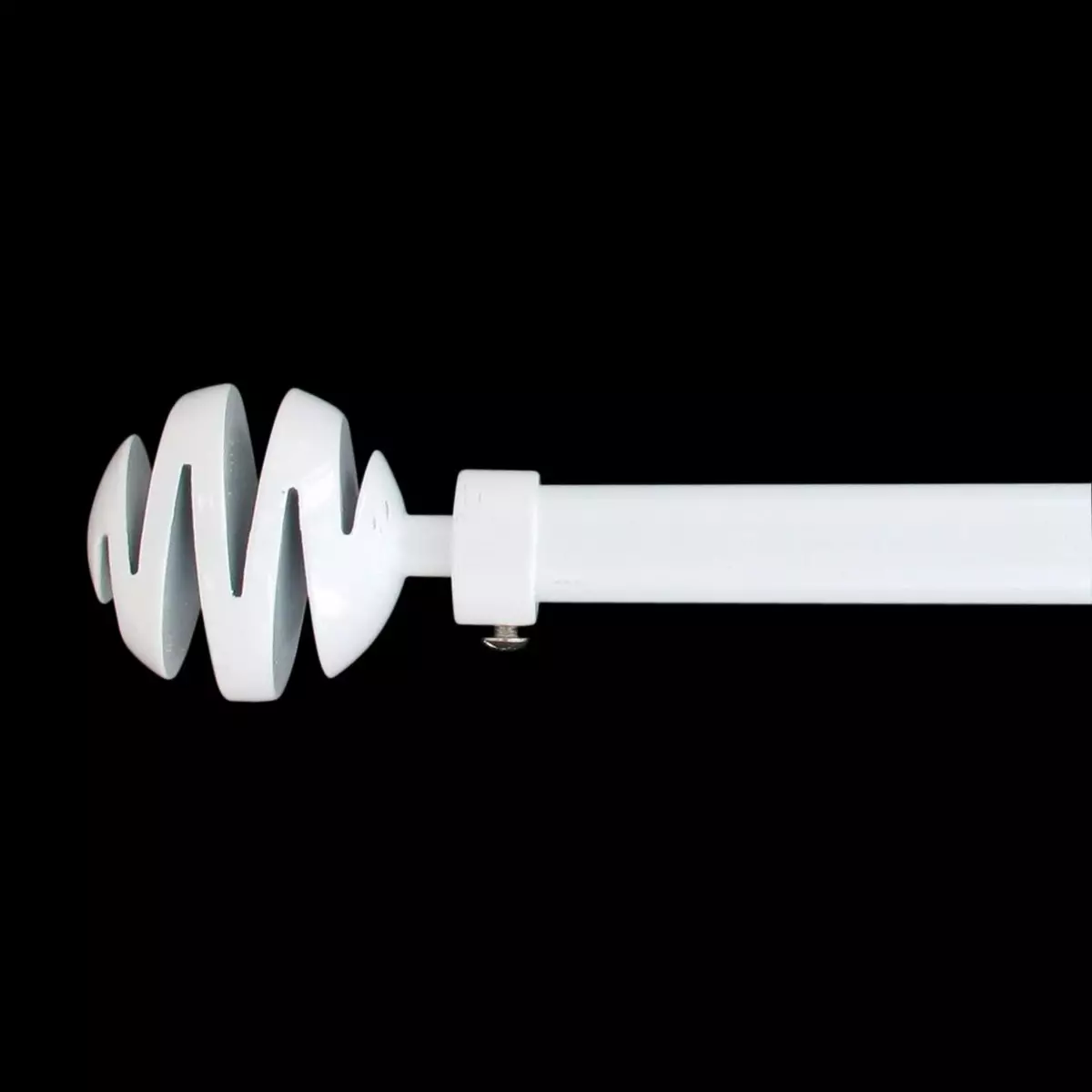 Kit de tringle extensible (L210 - L380 cm / D19 mm) Villalouise Blanc laqué 2