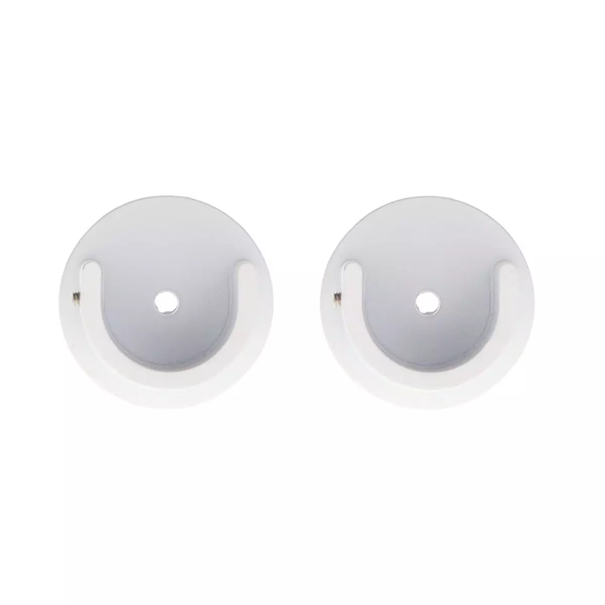 Set di 2 supporti per bastone per tenda (D28 mm) Lino Bianco opaco 1