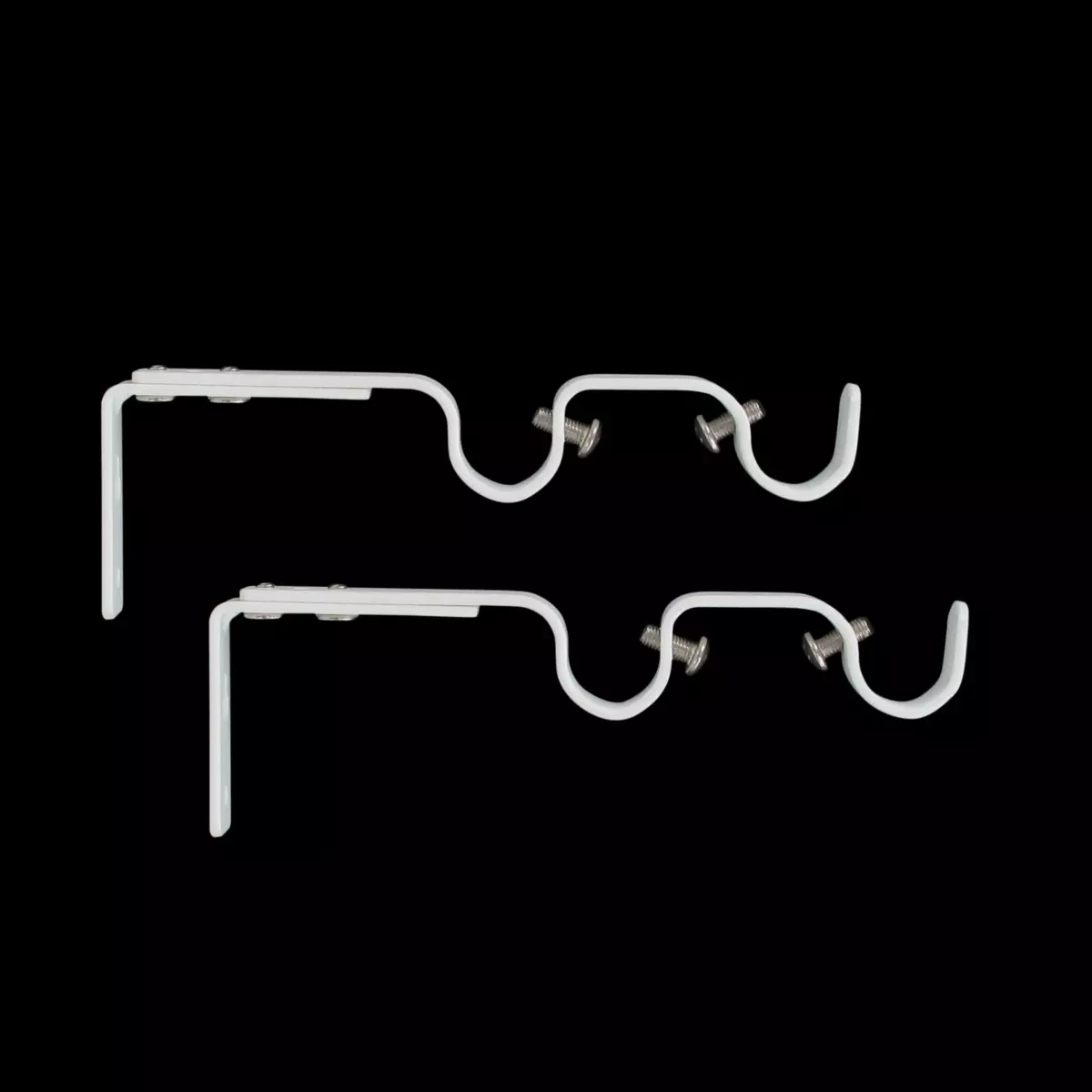 Set di 2 supporti doppi regolabili (L165/L190 cm - Ø20 mm) Jim Bianco opaco 1
