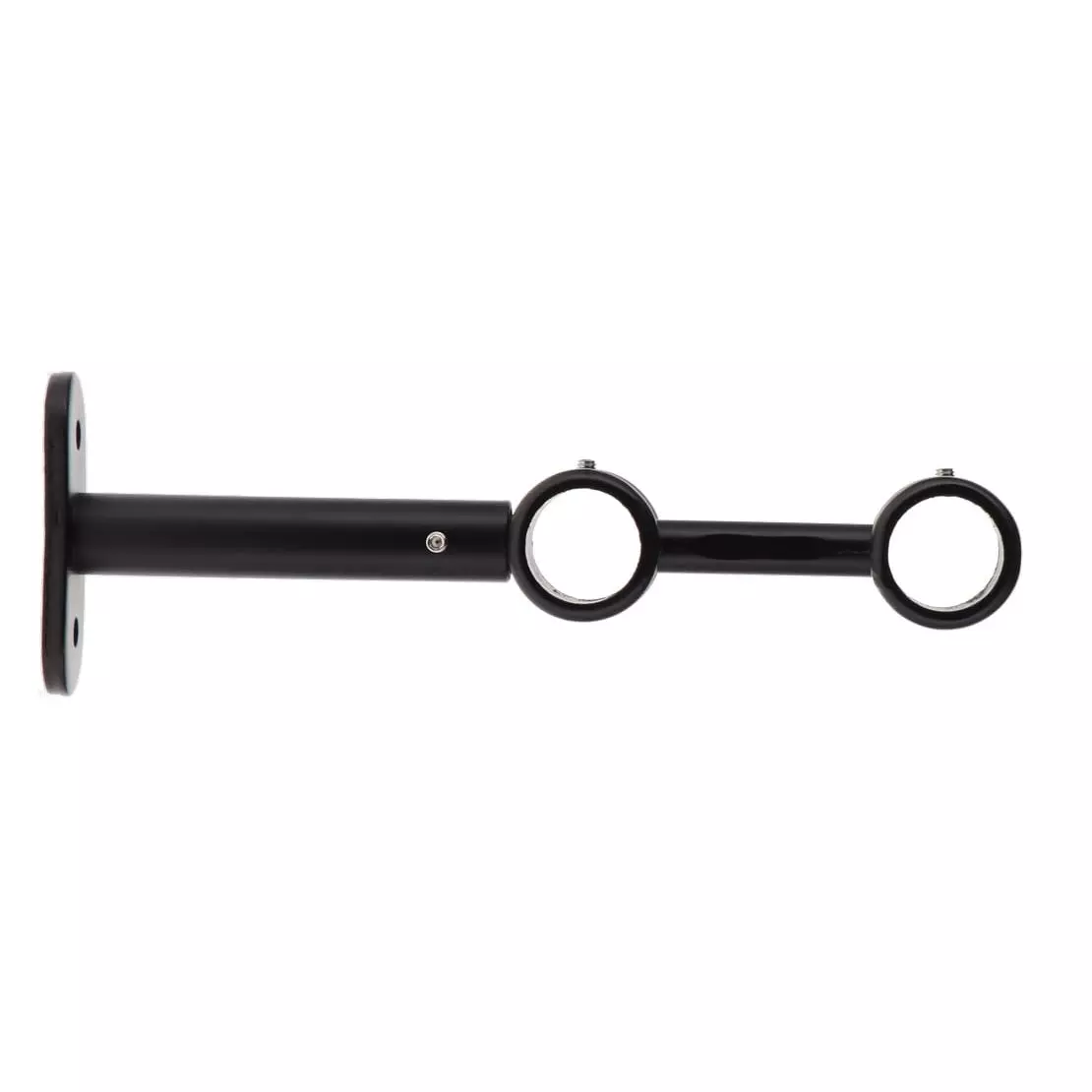 Soporte para barra doble  extensible (L150 / D20) Jim Negro mate 2